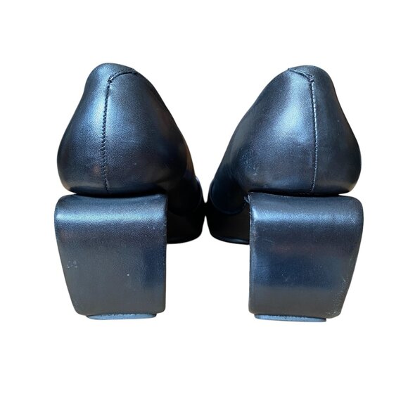 United Nude - Black Leather Mid Heel Pump Slip On - Size 9 - Picture 3 of 8